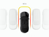 Visualização da atualização do Tesla Vision-only Park Assist (imagem: Green/Twitter)