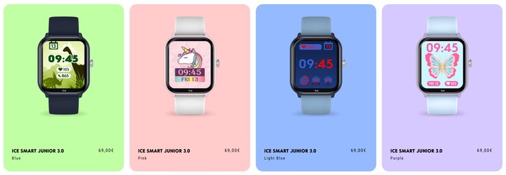 Opções de cores e vários watchfaces (fonte da imagem: site do ICE)