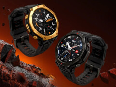 O smartwatch Amazfit T-Rex 3 Pro (acima) foi mencionado em uma atualização recente do aplicativo. (Fonte da imagem: Shopee, editado)