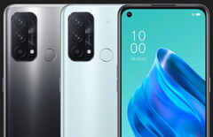 O Oppo Reno5 A será lançado em pelo menos duas cores. (Fonte da imagem: Evan Blass)