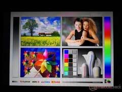 Amplos ângulos de visualização IPS. As cores e o contraste só se degradam a partir de ângulos extremos