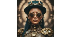 Uma imagem de &quot;moda steampunk&quot; criada por Bard. (Fonte: Google)