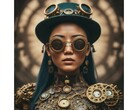 Uma imagem de "moda steampunk" criada por Bard. (Fonte: Google)