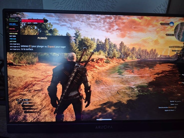 The Witcher 3 rodando na Z70 Ultra modificada