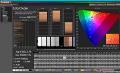 ColorChecker antes da calibração (modo AdobeRGB)