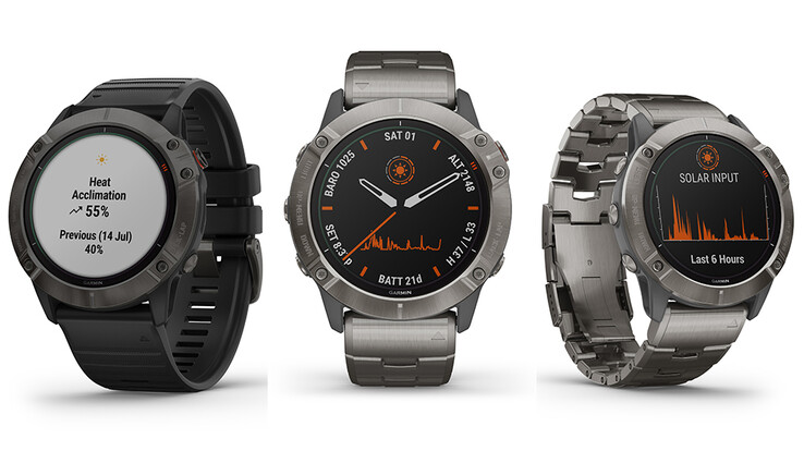 O Garmin Fenix 6 Pro, para comparação. (Fonte da imagem: Garmin)