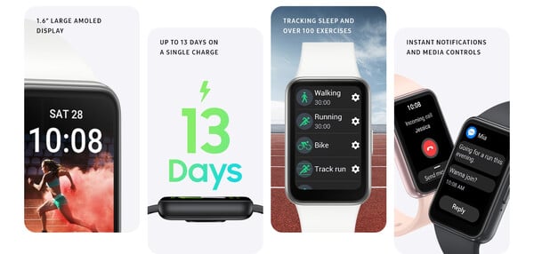Principais recursos do Galaxy Fit 3.