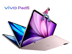 O Vivo Pad5 contém câmeras frontais de 5 MP e câmeras traseiras de 8 MP. (Fonte da imagem: Vivo)
