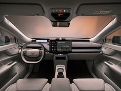 Design clean e conectividade total: o cockpit do Volvo EX60 conta com uma plataforma de computação central inteligente e telas intuitivas e de fácil leitura