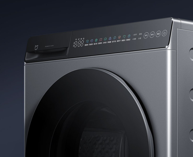 A máquina de lavar e secar roupa Xiaomi Mijia 12kg tem um painel de controle sensível ao toque (foto). (Fonte da imagem: Xiaomi)