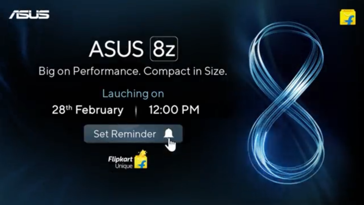 O Asus 8z está chegando ao Flipkart. (Fonte: Asus IN via Twitter)