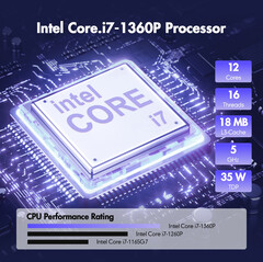 O Intel Core i7-1360P oferece um desempenho incrivelmente rápido