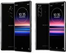 A Sony Xperia 1 (L) e Xperia 5 (R) apresentam ambas telas OLED 21:9. (Fonte de imagem: Sony - editado)