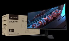 O G34WQCP tem uma curvatura de 1500R, entre outras semelhanças entre ele e o antigo G34WQC. (Fonte da imagem: Gigabyte)