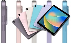 Um recente vazamento de renderização CAD levou os designers conceituais a imaginar o iPad 2022 em uma gama de cores. (Fonte da imagem: RendersByShailesh - editado)
