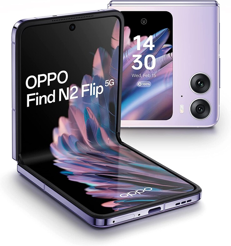 É possível que a OnePlus aceite sugestões de projeto do Oppo Find N2 Flip (na foto), pois os dois fabricantes são de propriedade da mesma corporação. (Imagem via Oppo)