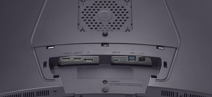 O UltraGear OLED 45GX950A tem muitas portas, incluindo uma porta USB Type-C de 90 W. (Fonte da imagem: LG)