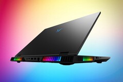 A Medion equipou o Erazer Beast 18 X1 com uma iluminação RGB chamativa (Fonte da imagem: Medion, editado)