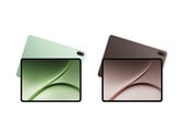 OnePlus Pad 3 Pro nas cores marrom escuro e verde claro.