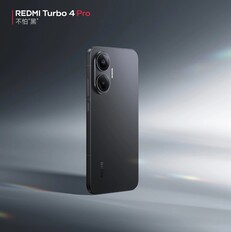 O Redmi Turbo 4 em preto. (Fonte da imagem: Redmi)