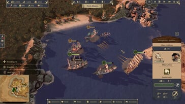 Uma imagem que mostra uma batalha naval em “Republic of Pirates”.