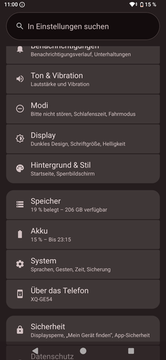 Análise do Sony Xperia 1 VIII: Interface do usuário do Android