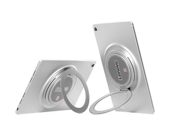 O design traseiro e o suporte do Tab Plus Gen 2