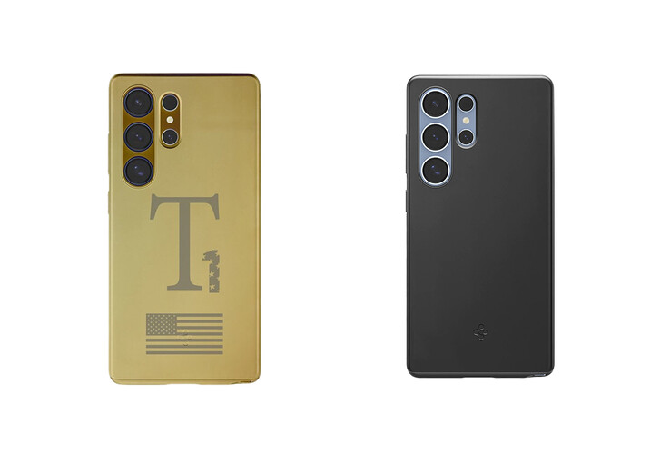 É possível até mesmo ver o logotipo da Spigen na parte externa do T1, perto da parte inferior (Fonte da imagem: Trump Mobile/Spigen)