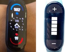 As supostas fotos de espionagem da Xiaomi Mi Band 6 mostram a tela cheia e brilhante do dispositivo. (Fonte da imagem: Weibo - editado)