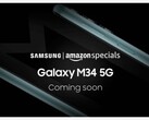 O Galaxy M34 está a caminho. (Fonte: Amazon IN)