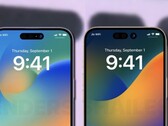 O último rumor sobre o Apple iPhone 14 Pro e iPhone 14 Pro Max é que o layout do entalhe pode ser alternado. (Fonte de imagem: Weibo &amp; RendersByShailesh - editado)