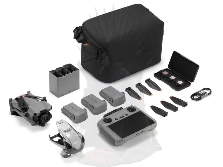 O DJI Mini 5 Pro Fly More Combo com DJI RC2. (Fonte da imagem: @quadro-news)