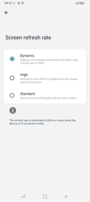 modos de 60 Hz e 90 Hz para a tela. (Fonte da imagem: Sergey Tarasov - Notebookcheck)