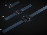 Comparação dos tamanhos das diferentes versões dos satélites Starlink da SpaceX (Fonte da imagem: SpaceX)