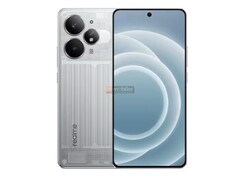 Diz-se que o Realme 15 Pro apresenta uma impressionante parte traseira prateada como uma das opções de cores. (Fonte da imagem: 91mobiles)