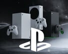 Os consoles Xbox são mostrados com o logotipo do PlayStation (Fonte da imagem: Xbox Wire, Sony PlayStation com edições)