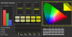 Calman ColorChecker: Modo de exibição nativo - saturação