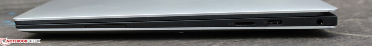 9305 lado direito: USB Type-C e um leitor de cartões microSD