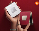 O Mix Flip 2 Diamond Limited Edition vem nas opções de cores Cherry Red e Glacier White. (Fonte da imagem: Xiaomi)