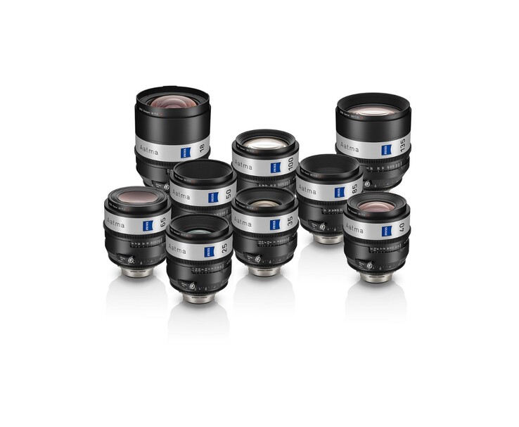 A linha de lentes prime de cinema full-frame T1.5 da Zeiss Aatma apresenta nove lentes que variam de 18 mm a 135 mm