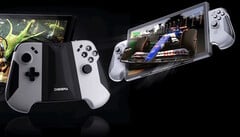 Os controles de PC para jogos portáteis Digiera HoloMax podem ser destacados e usados sem fio para jogar na tela 3D sem óculos. (Fonte da imagem: Digiera)