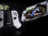 Os controles de PC para jogos portáteis Digiera HoloMax podem ser destacados e usados sem fio para jogar na tela 3D sem óculos. (Fonte da imagem: Digiera)