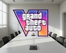 Logotipo do GTA 6 exibido na sala de conferências