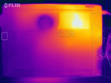 Distribuição de calor na parte inferior (em modo inativo)