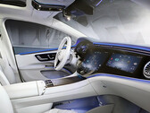 O Mercedes-Benz EQS 2022 recebe o novo sistema de informação e entretenimento LG para sua Hyperscreen coluna a coluna