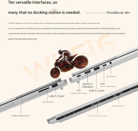 Seleção de portas dos laptops (Fonte da imagem: Lenovo - tradução automática)