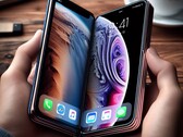 Um iPhone dobrável (talvez semelhante a essa renderização gerada por IA) pode ser lançado no próximo ano, de acordo com o JPMorgan. (Fonte da imagem: AI-generated)