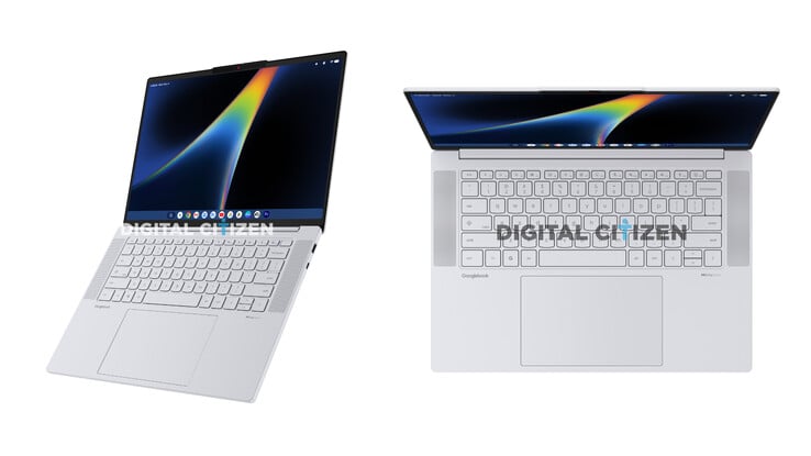 O Lenovo Googlebook 15 parece conter quatro alto-falantes também.