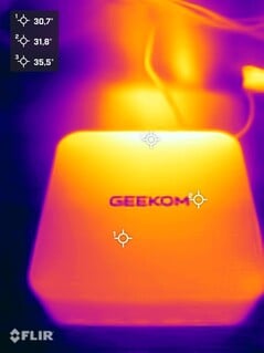 Teste de estresse do Geekom A8 Max (lado superior)