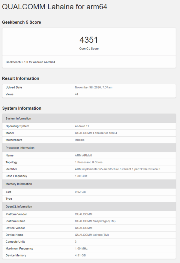 (Fonte de imagem: Geekbench)